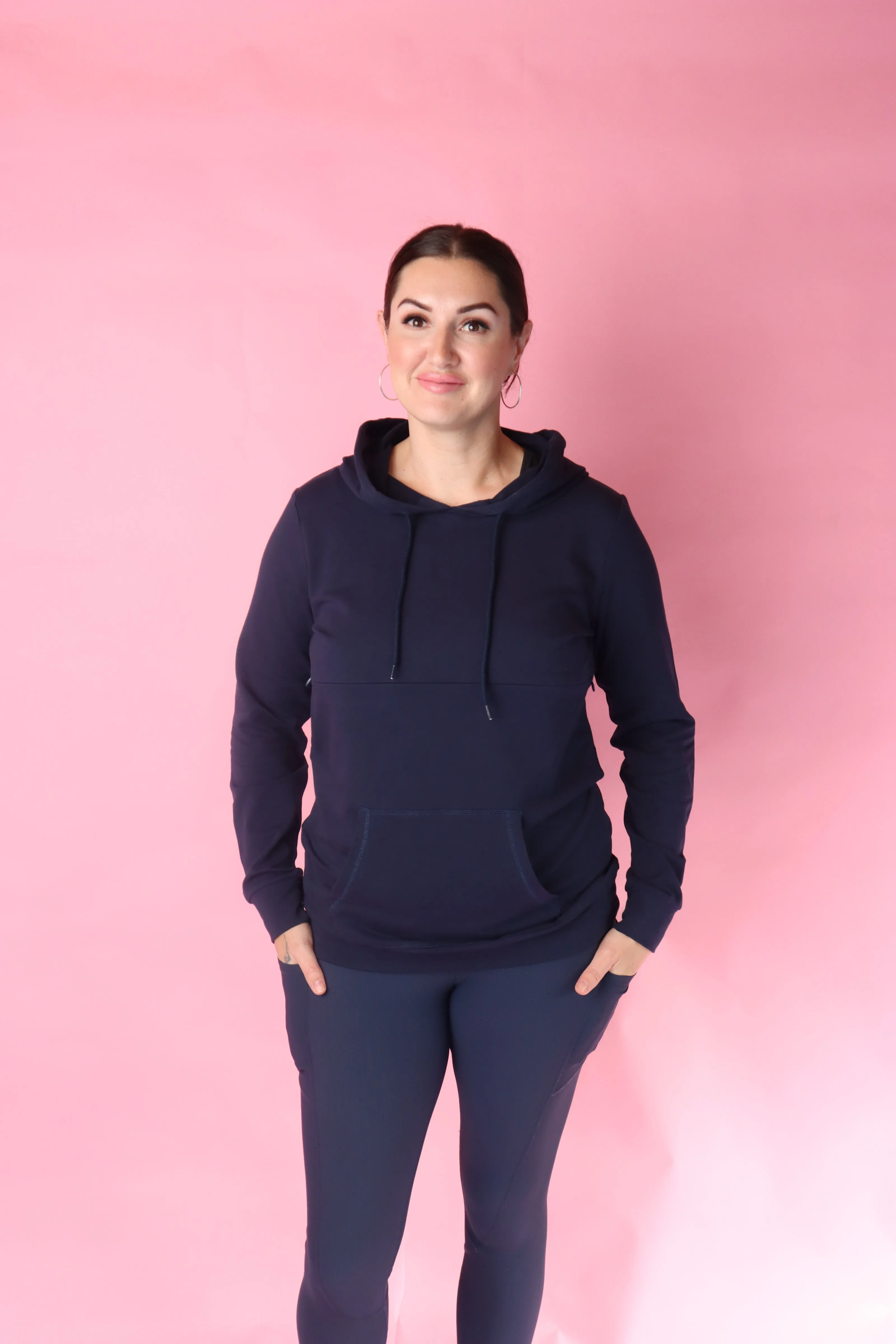 ** CLEARANCE ** Breastfeeding Hoodie - Casual Hoodie Navy