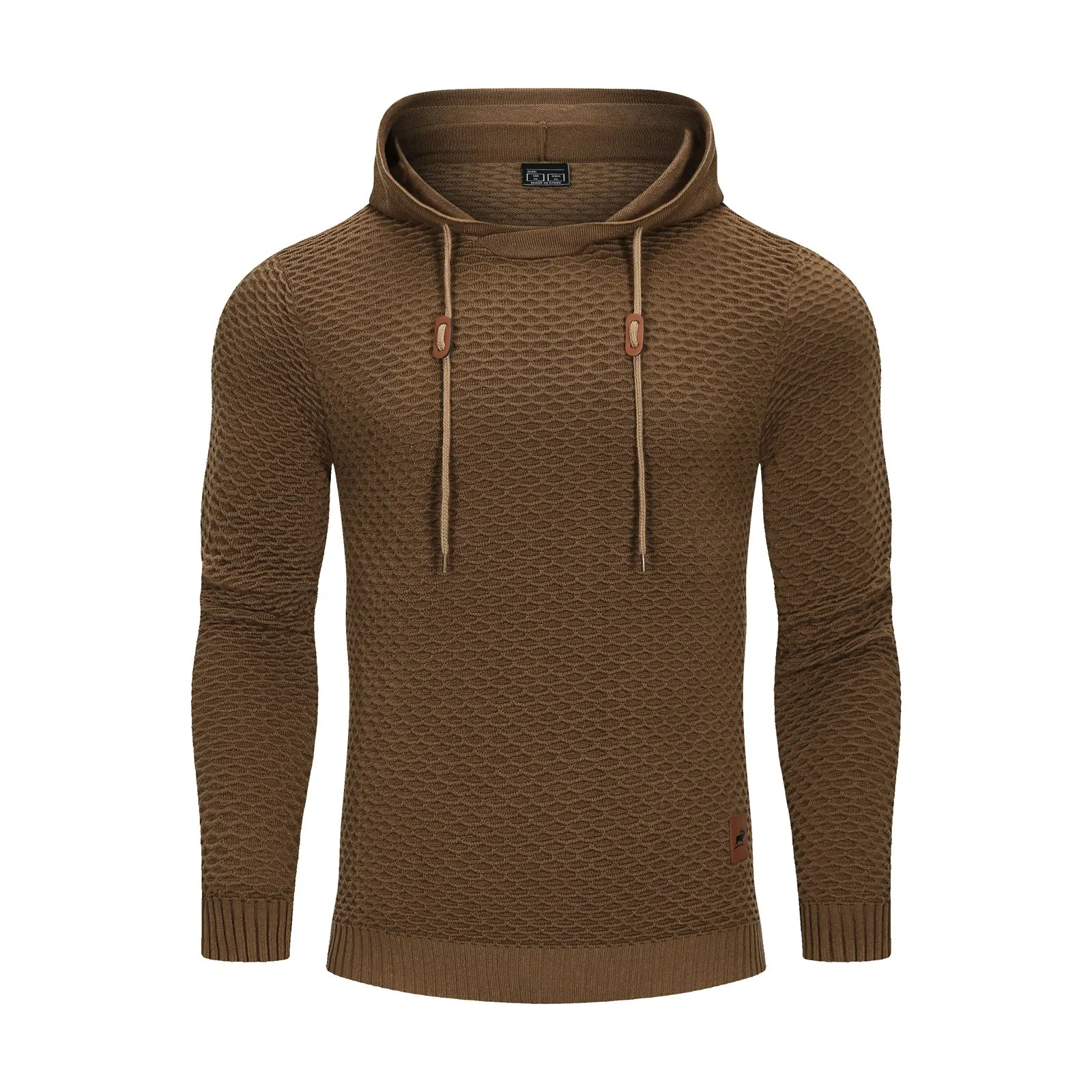 3D Pattern Sports Elastic Men Solid Color Casual Hoodies