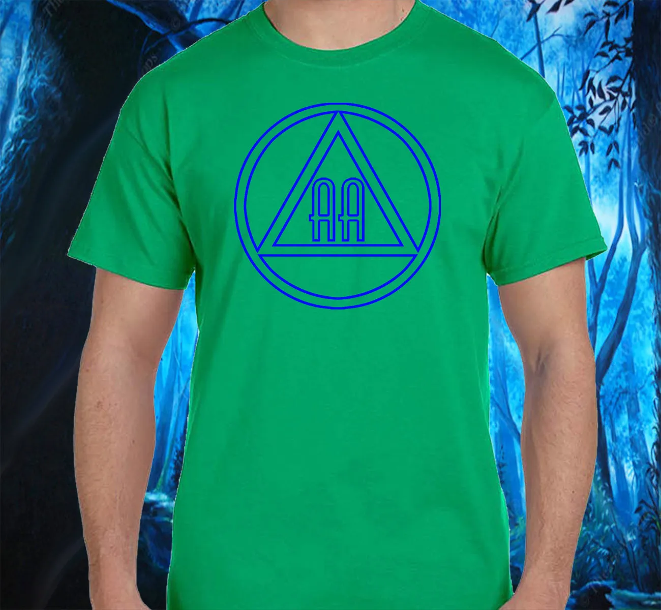 AA - 10"  Outlined AA Symbols SS/LS Tee