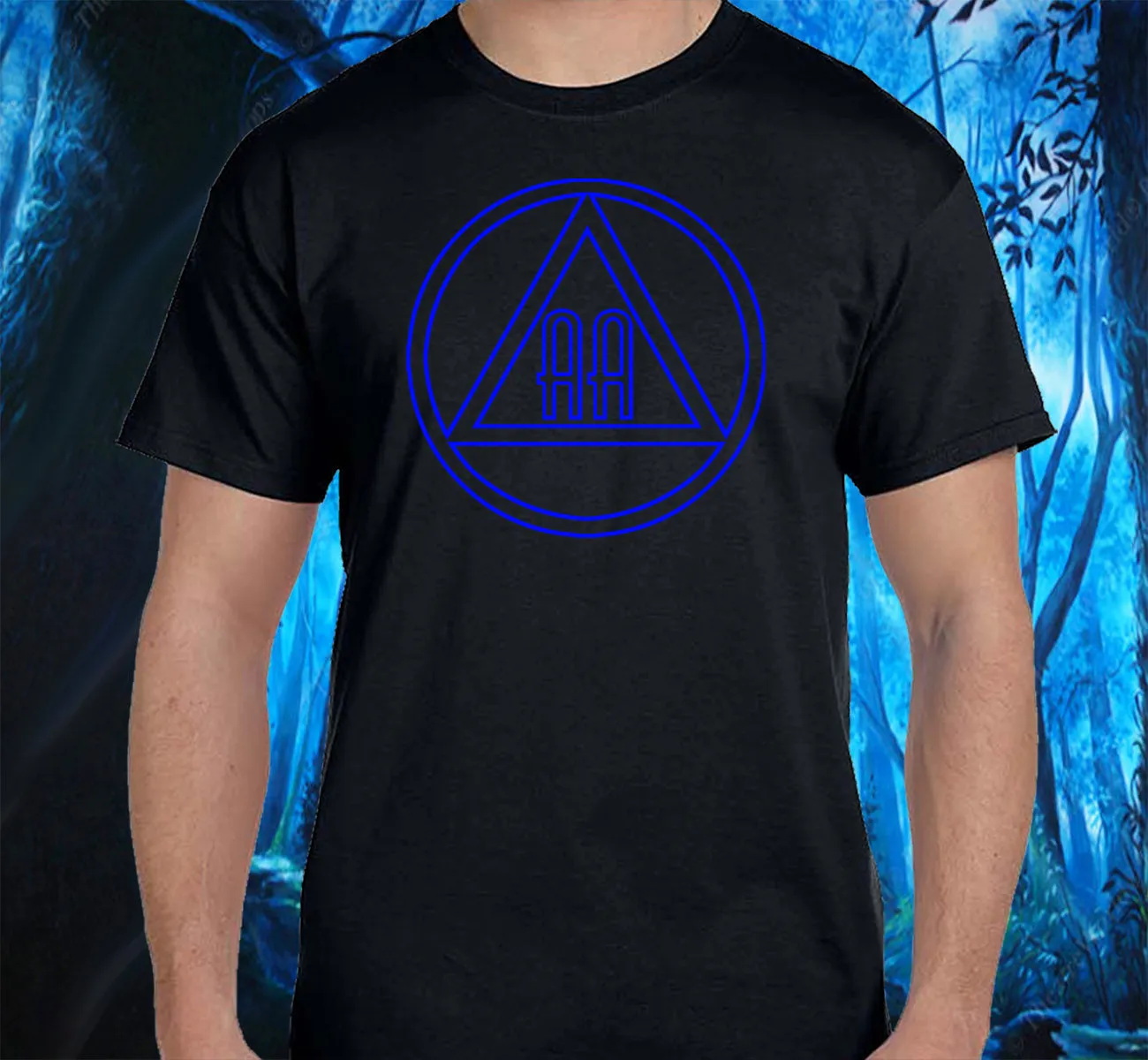 AA - 10"  Outlined AA Symbols SS/LS Tee