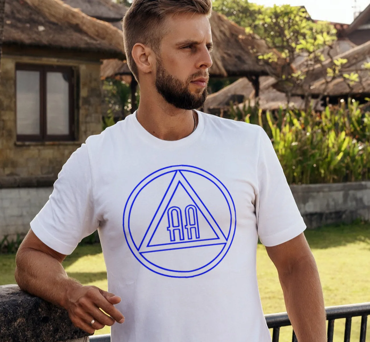 AA - 10"  Outlined AA Symbols SS/LS Tee