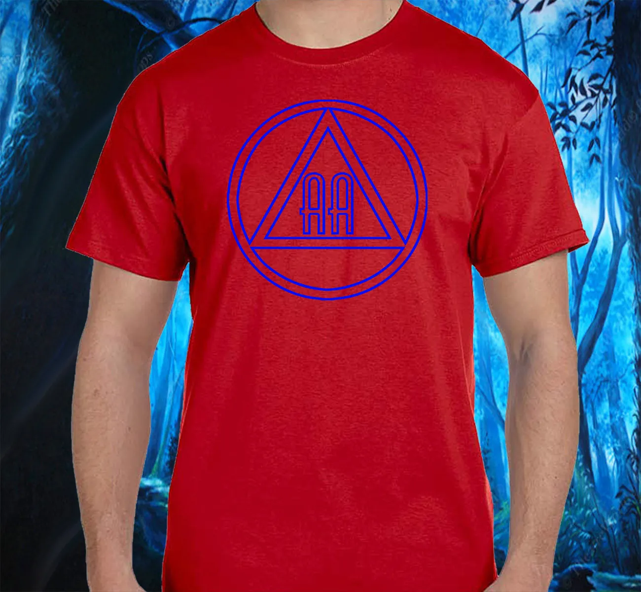 AA - 10"  Outlined AA Symbols SS/LS Tee