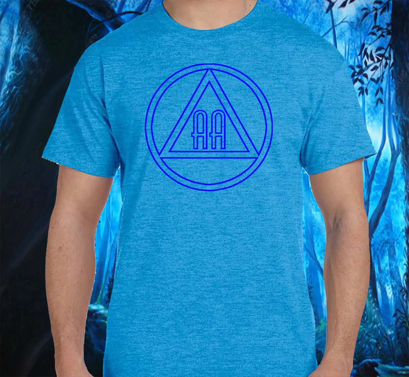 AA - 10"  Outlined AA Symbols SS/LS Tee