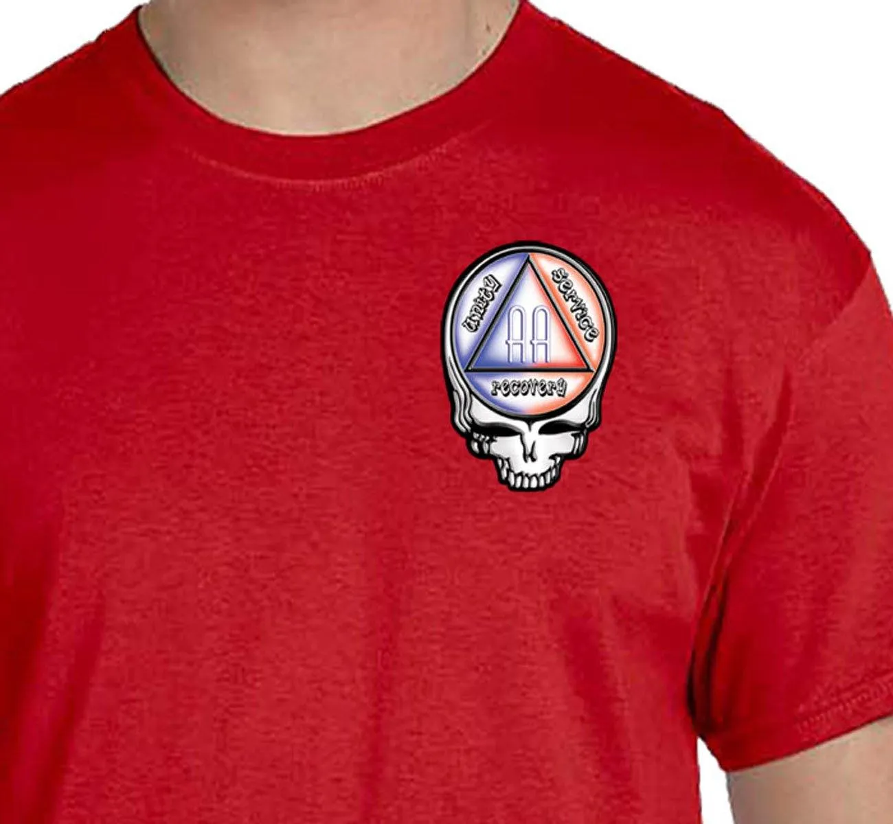 AA - 3" Dead Stealie Skull Symbol Tee
