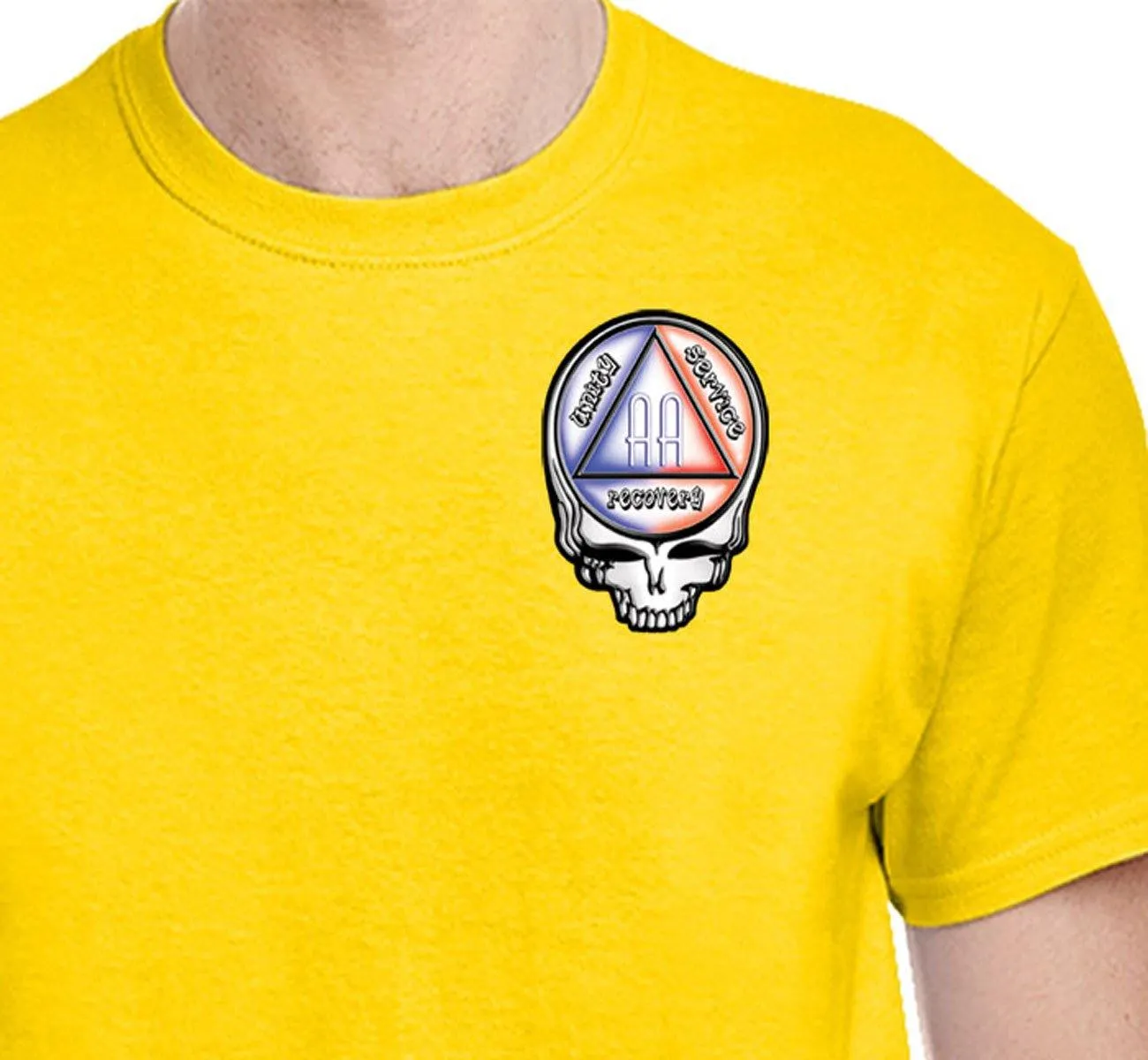 AA - 3" Dead Stealie Skull Symbol Tee