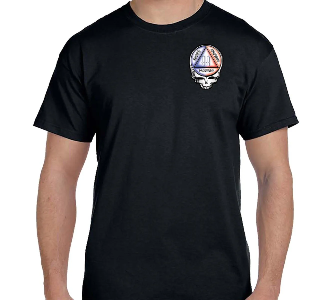 AA - 3" Dead Stealie Skull Symbol Tee