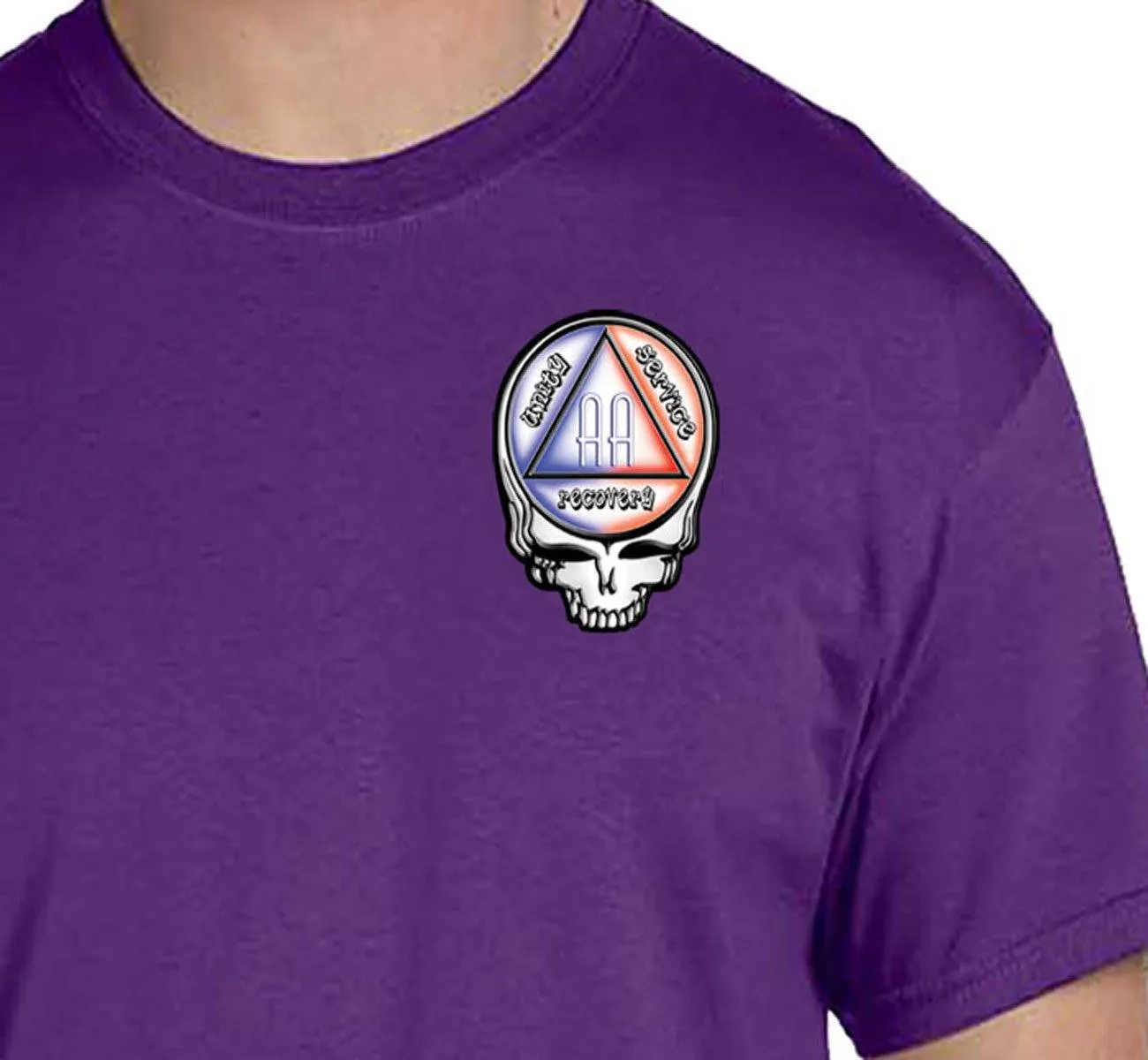 AA - 3" Dead Stealie Skull Symbol Tee