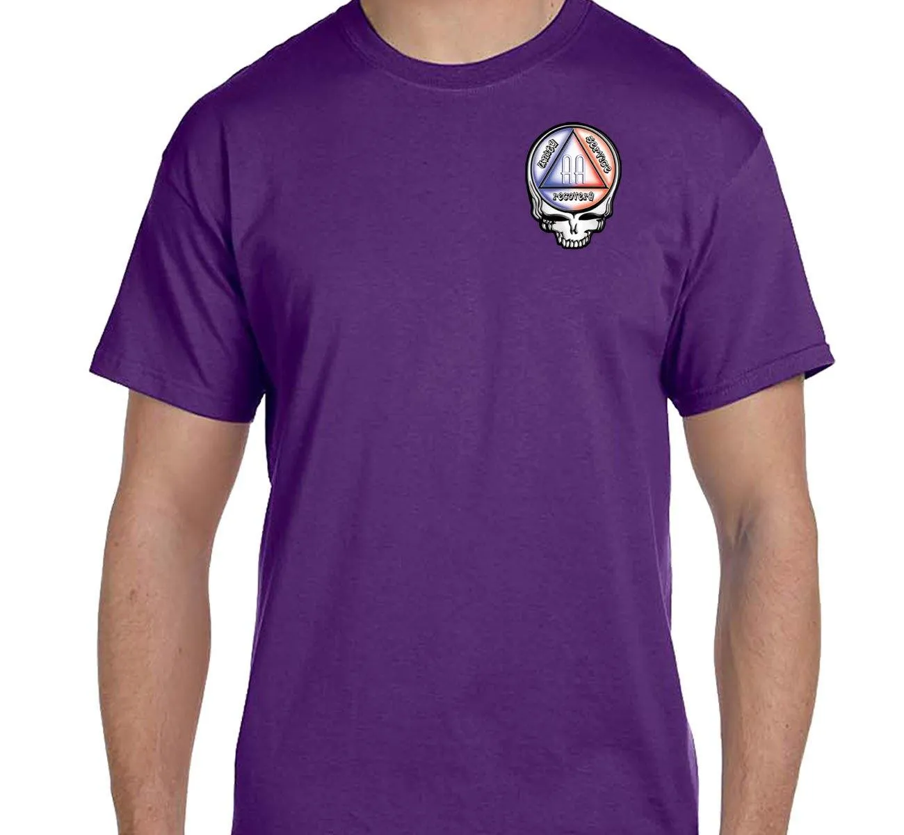 AA - 3" Dead Stealie Skull Symbol Tee