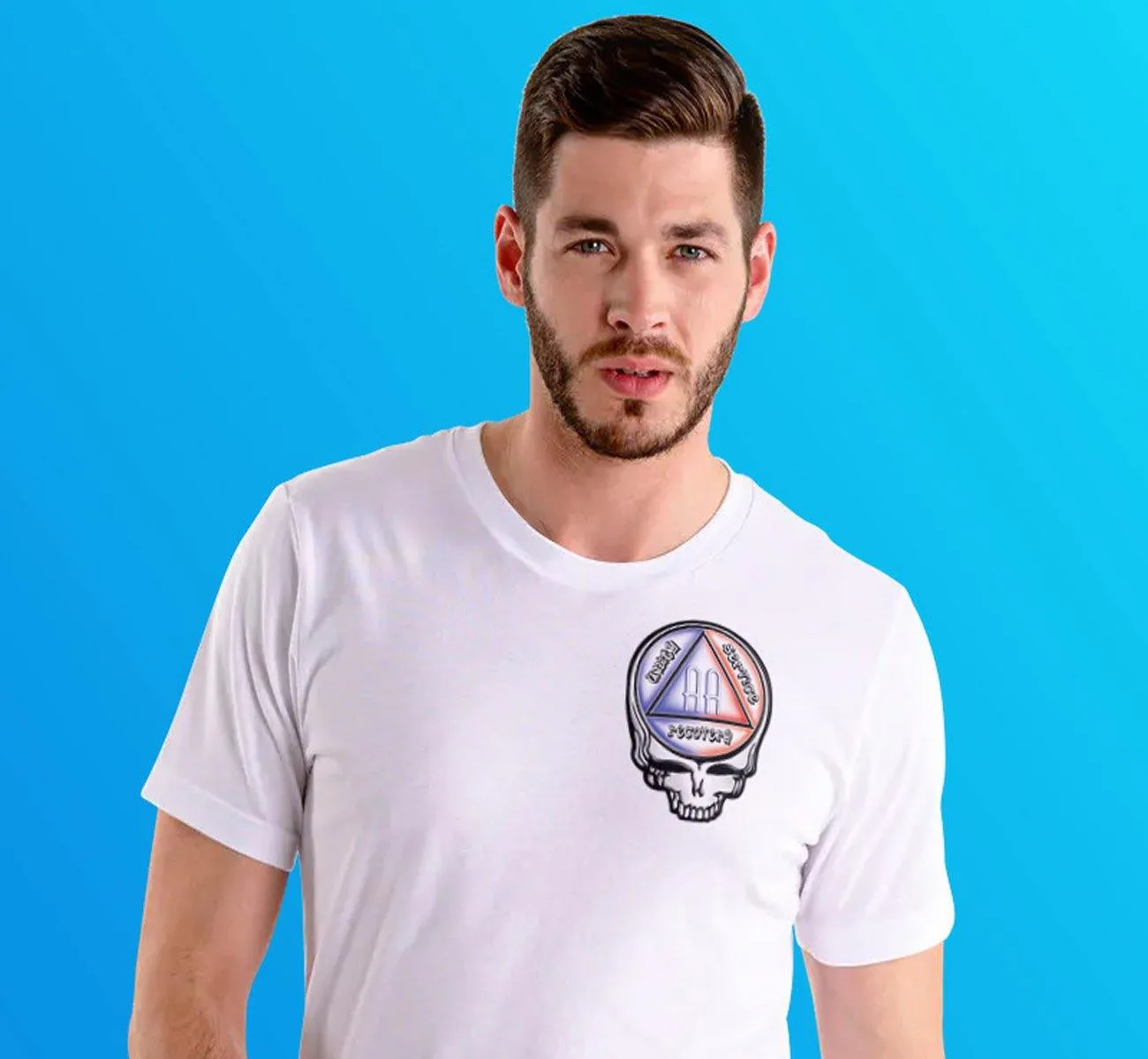 AA - 3" Dead Stealie Skull Symbol Tee