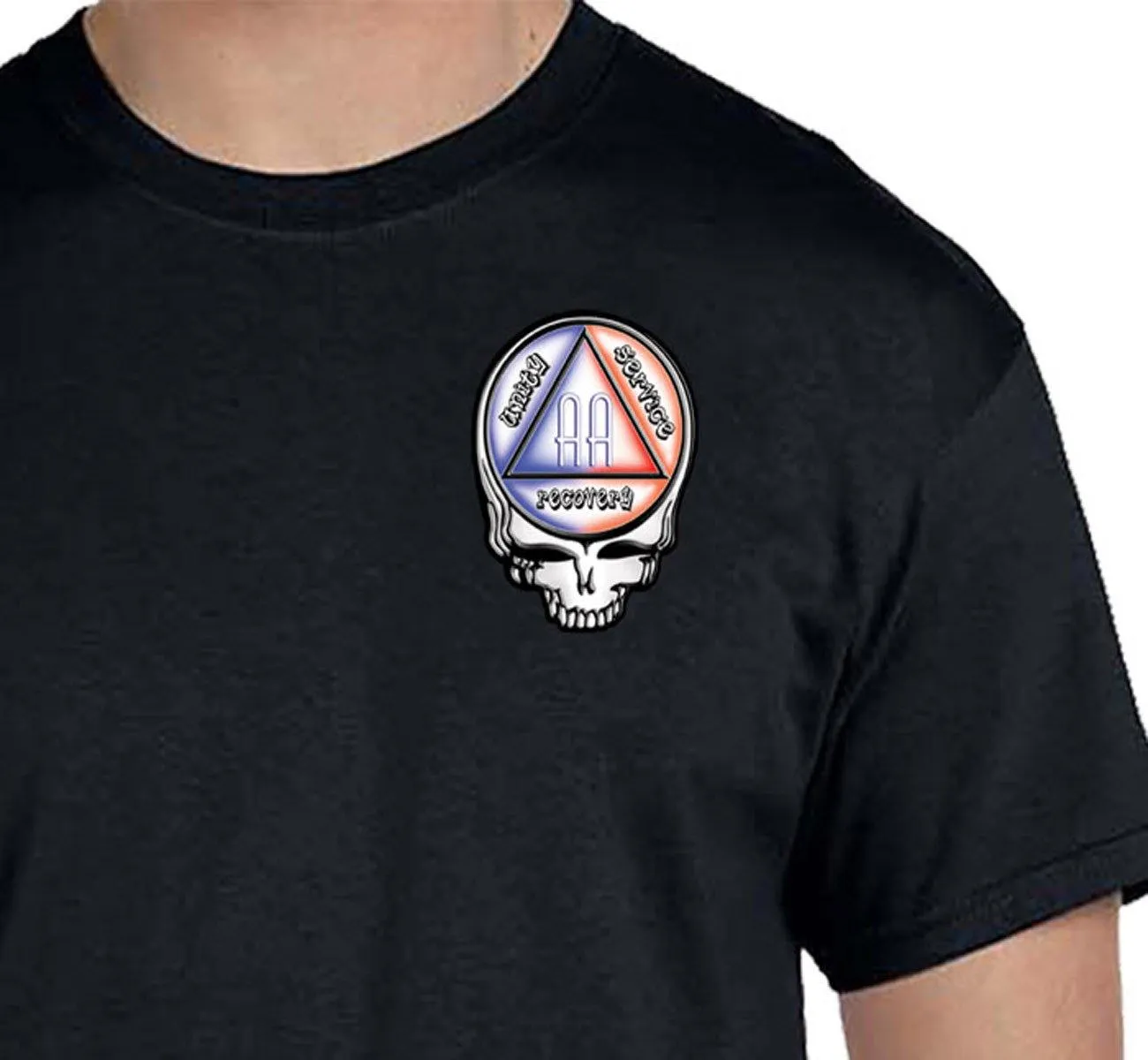 AA - 3" Dead Stealie Skull Symbol Tee