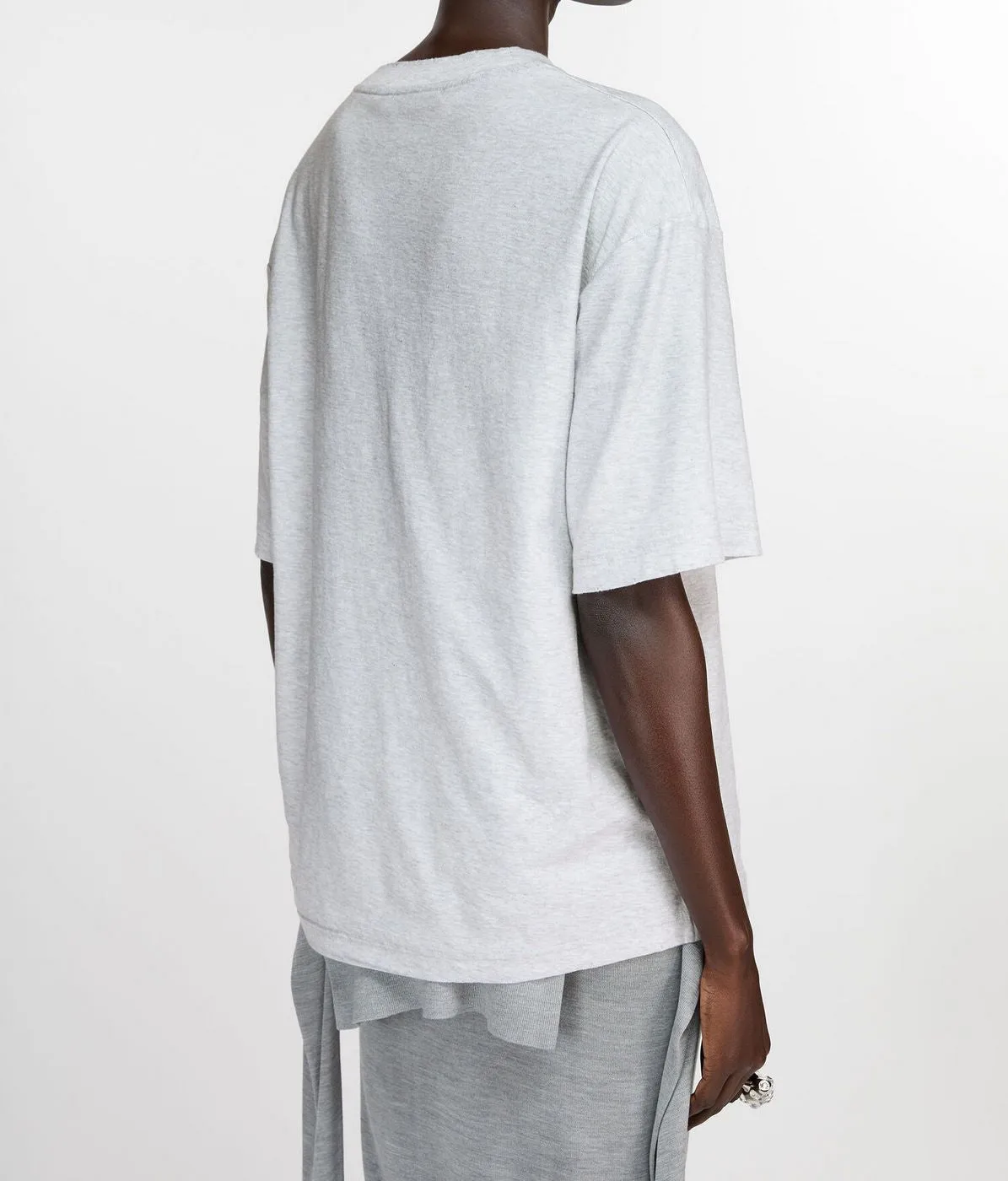 Acne Studios - T-Shirt Acne Stockholm - Gris Pâle Mélangé