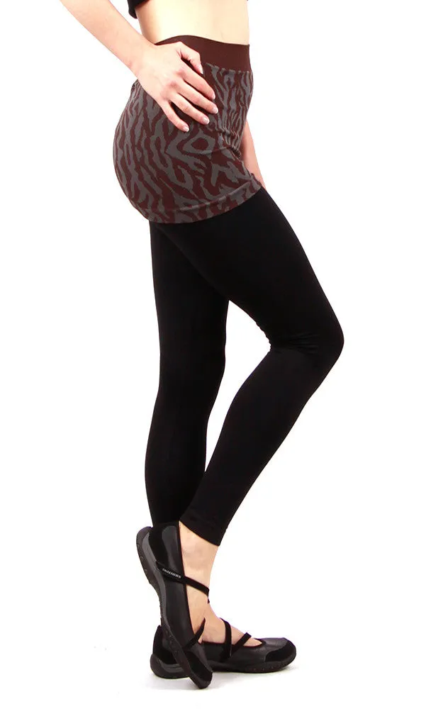 AL12195 Brown Skirt Yoga Pants