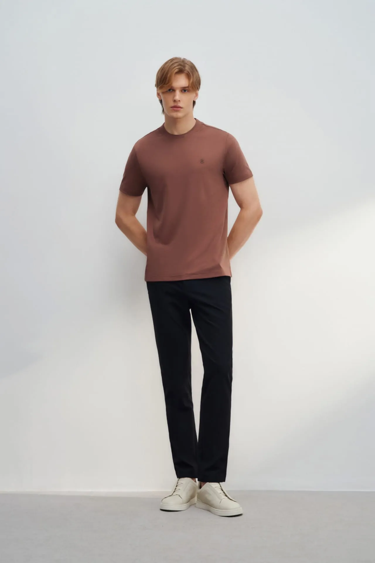 Aqua Soft Cotton Smart Fit Short Sleeve T-Shirt with Logo