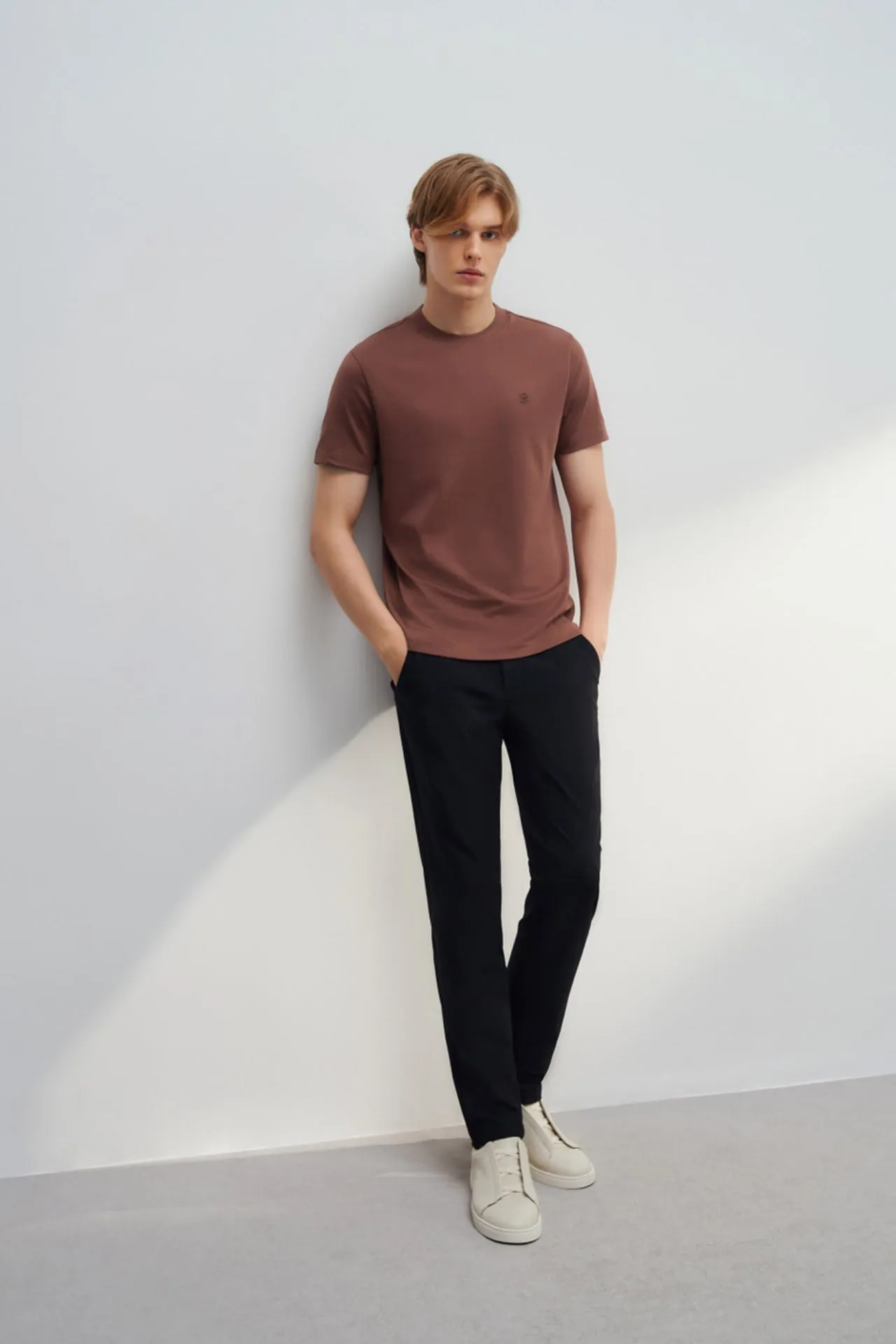 Aqua Soft Cotton Smart Fit Short Sleeve T-Shirt with Logo