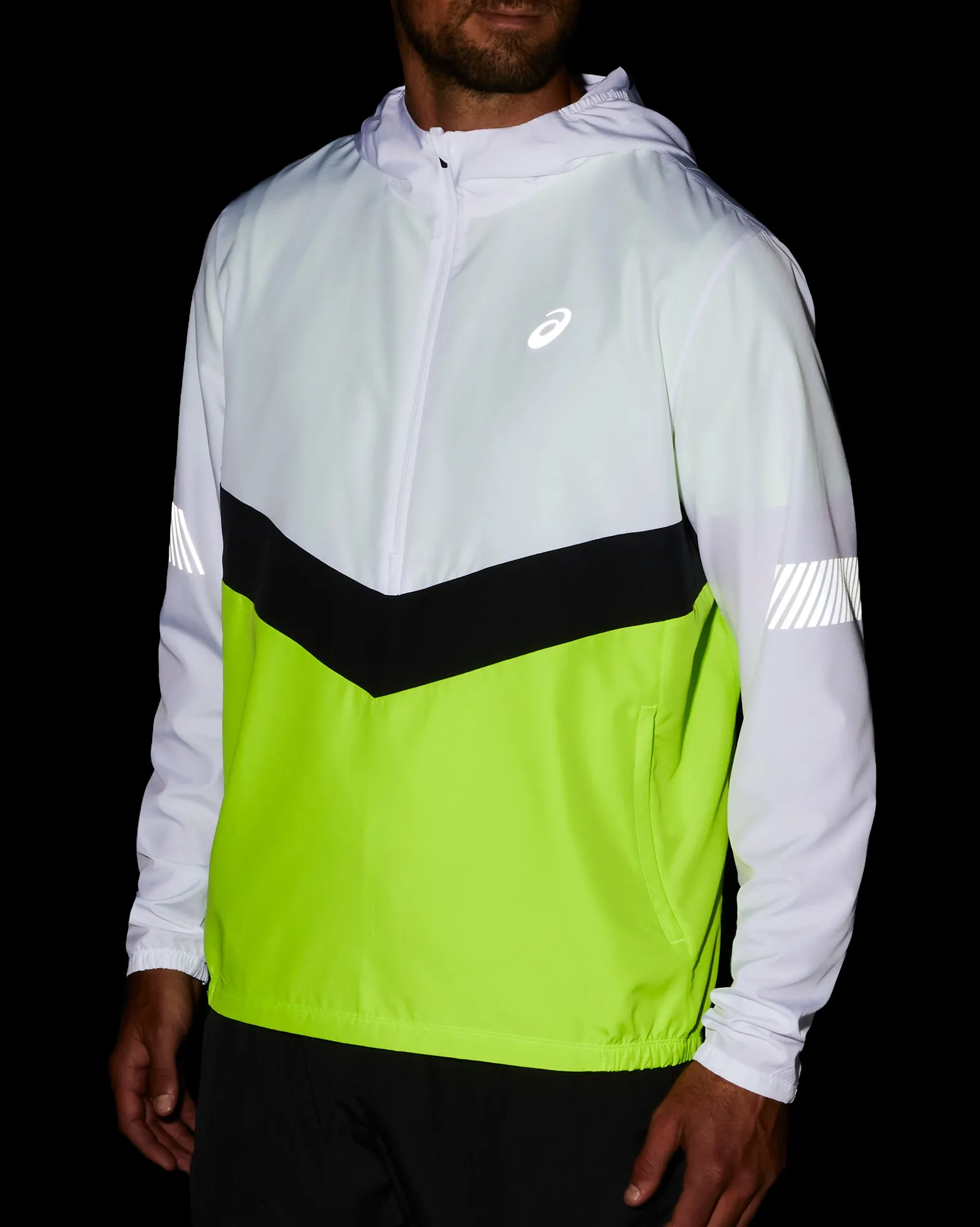Asics Lite-Show Mens Running Jacket - White