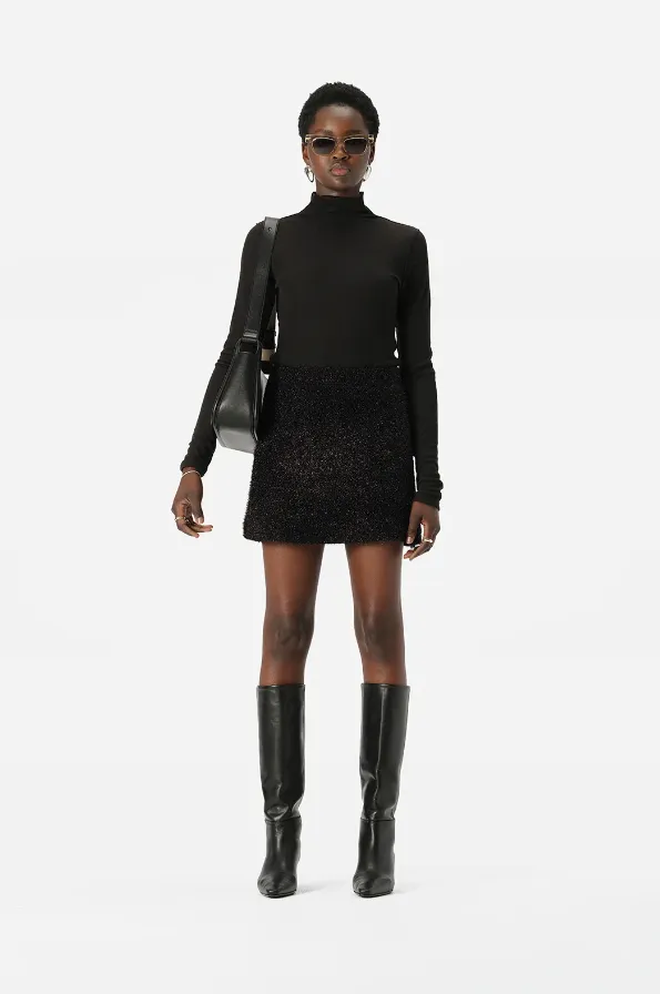 Aurora Knit Skirt Black Lurex
