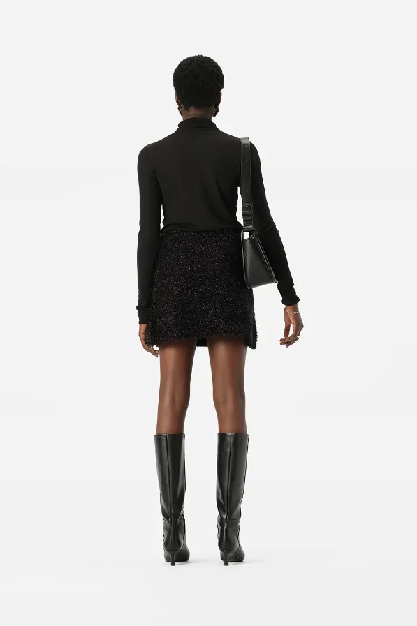Aurora Knit Skirt Black Lurex