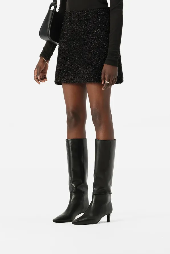 Aurora Knit Skirt Black Lurex