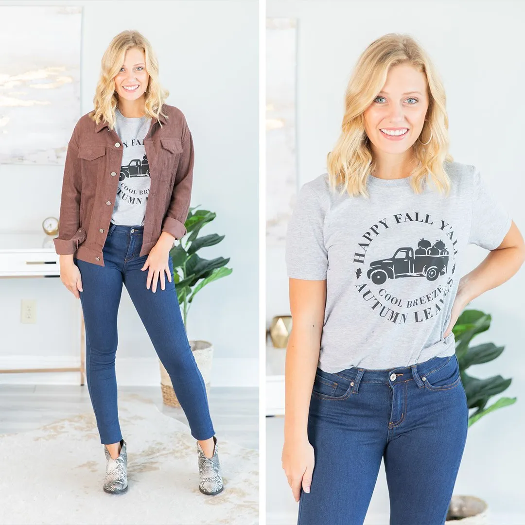 Autumn Breeze Sport Gray Graphic Tee
