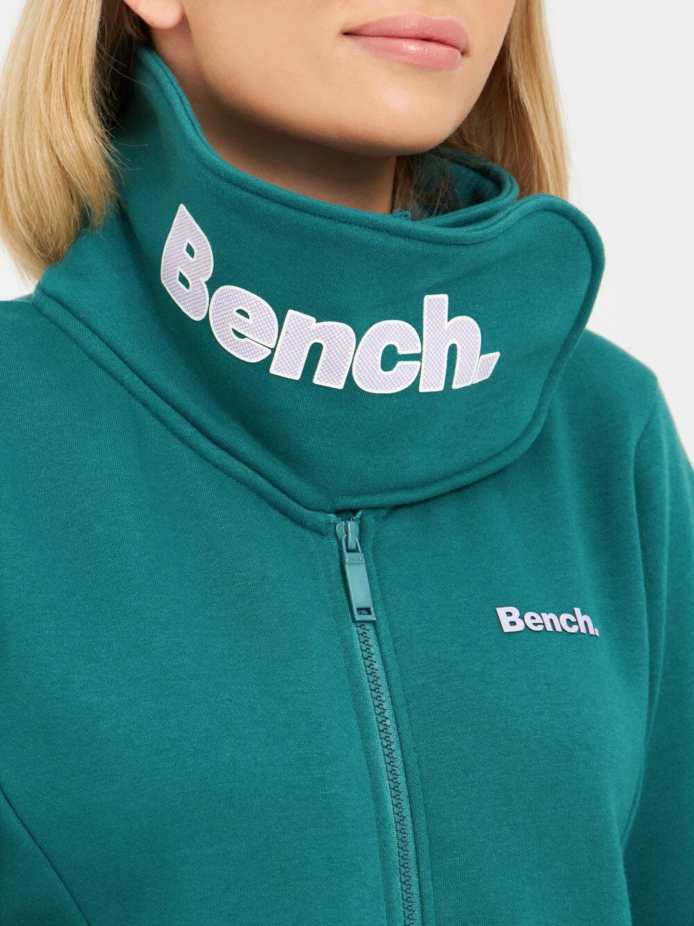 Bench HAYLO zip-up sweatshirt, dark green