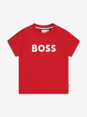 BOSS Baby Boys Logo T-Shirt In Red