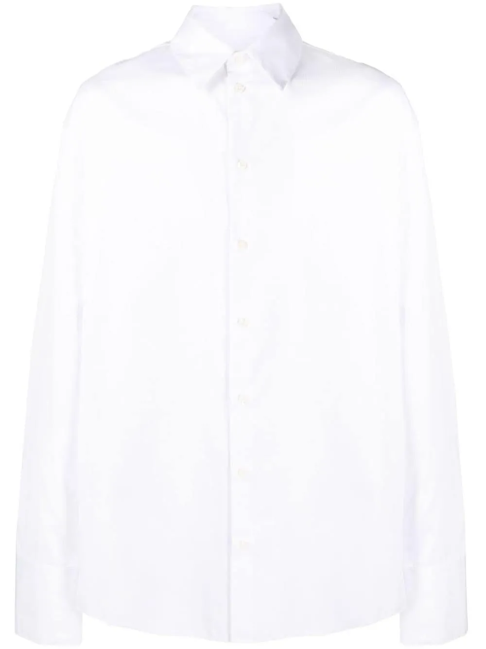 BUTTON-UP COTTON-BLEND EXTRA-LONG SLEEVES SHIRT