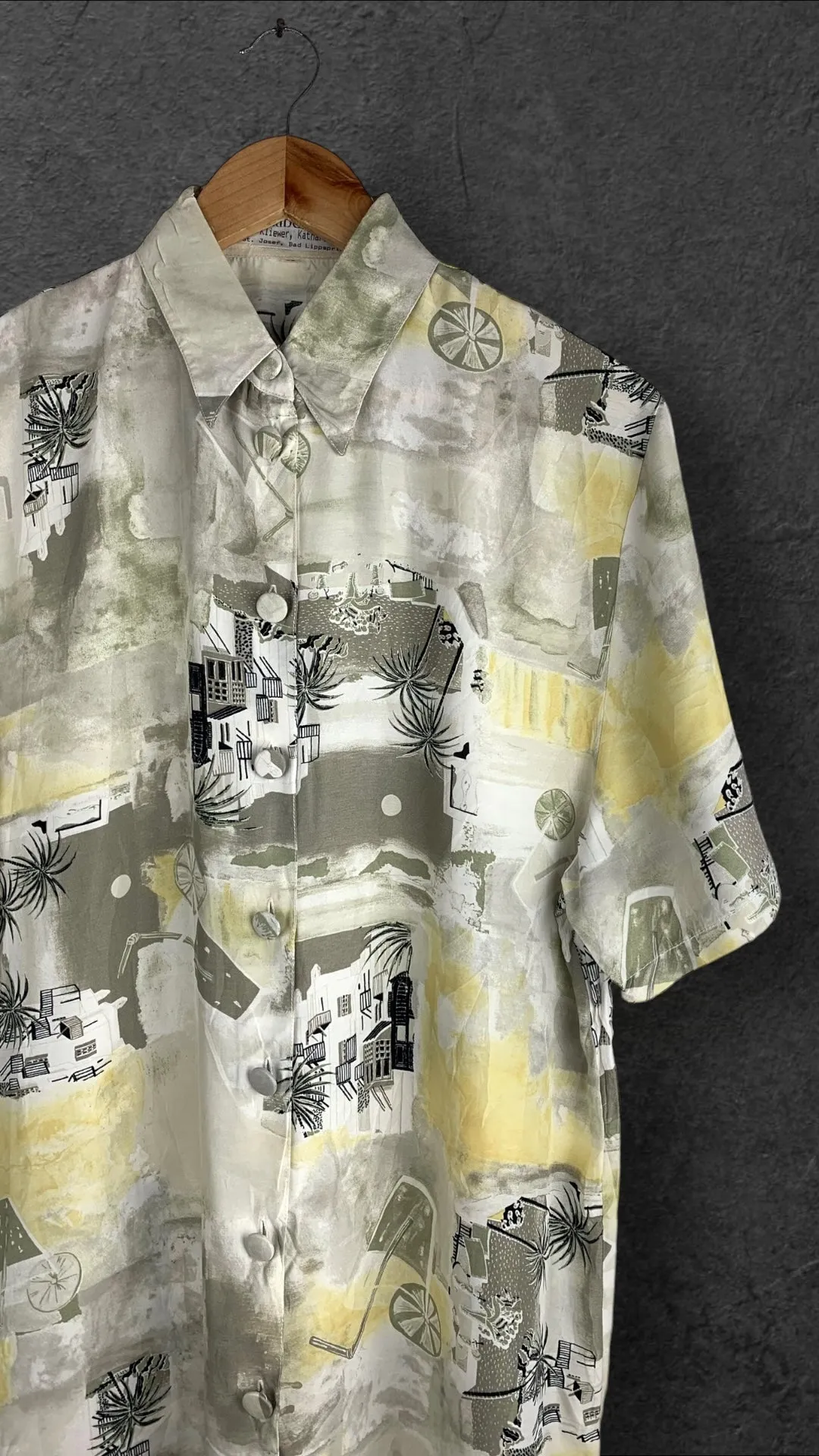 CLAUDE BUTTON UP VINTAGE SHIRT - UK 12