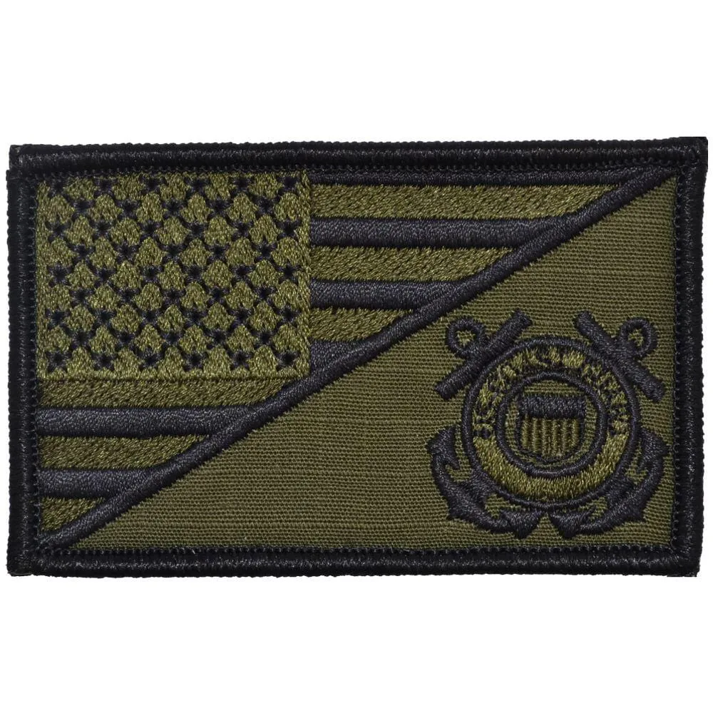 Coast Guard USA Flag - 2.25x3.5 Patch