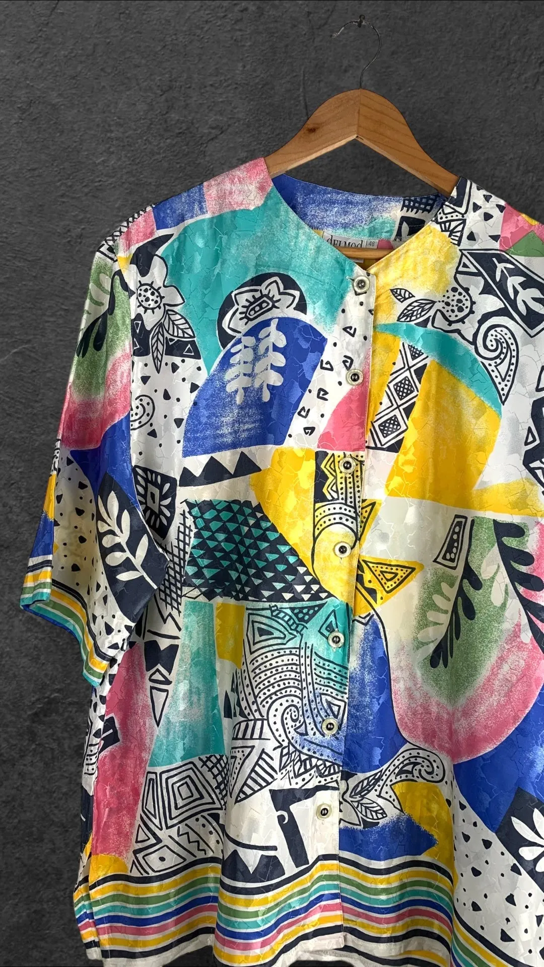 DELMOND BUTTON UP VINTAGE SHIRT - UK 16-18