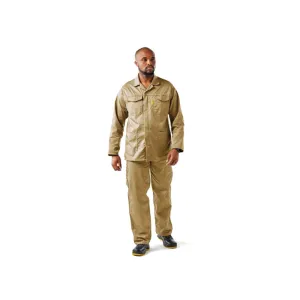 DROMEX EXECUFIT POLYCOTTON CONTI JACKET COLOUR-KHAKI SIZE 38