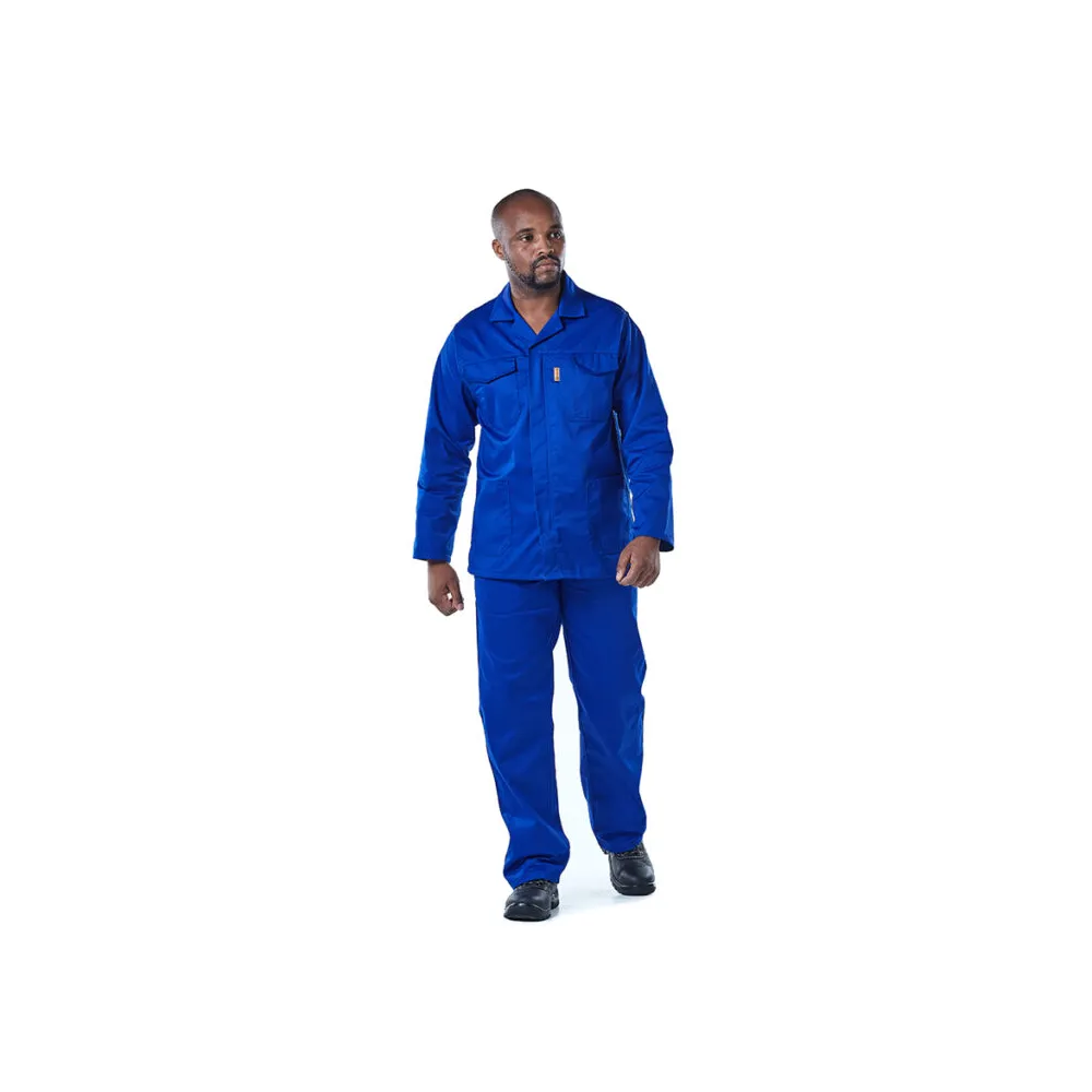 DROMEX EXECUFIT POLYCOTTON CONTI JACKET COLOUR-ROYAL SIZE 32