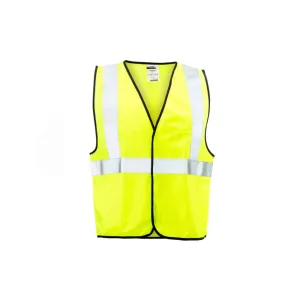 DROMEX FLAME RETARDANT REFLECTIVE JACKETS SLEEVELESS COLOUR-LIME SIZE S