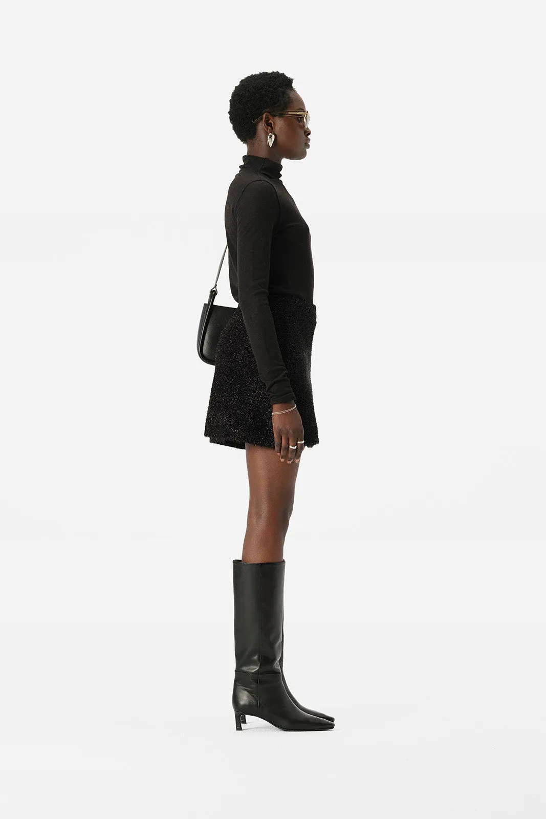 ELKA COLLECTIVE Aurora Knit Skirt black lurex