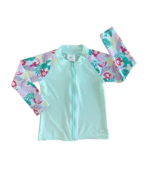 Girls Long Sleeve Rash Top - Tropicana