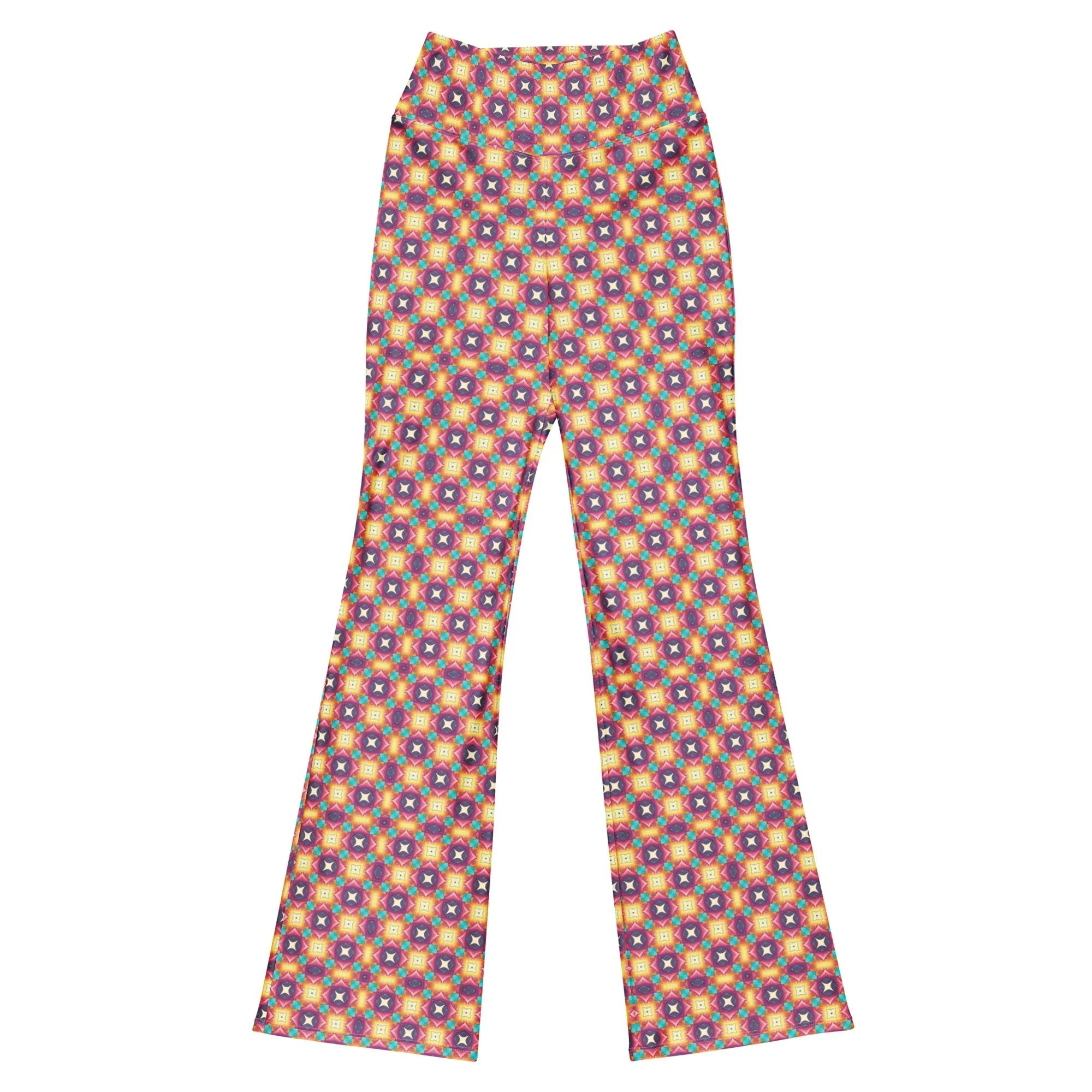 High-Rise Flared Leggings Pink Candy