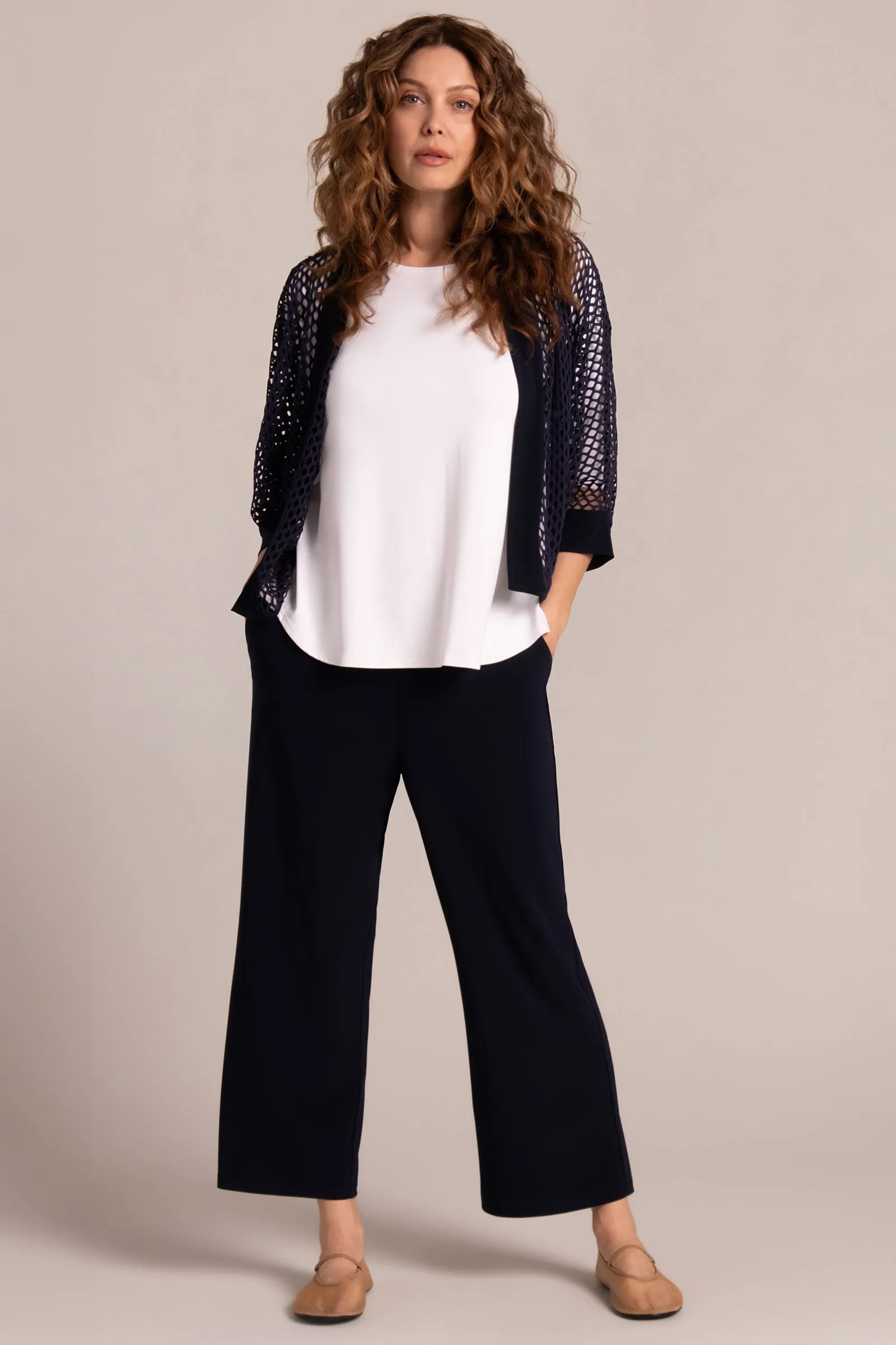 Honeycomb Shrug | Navy