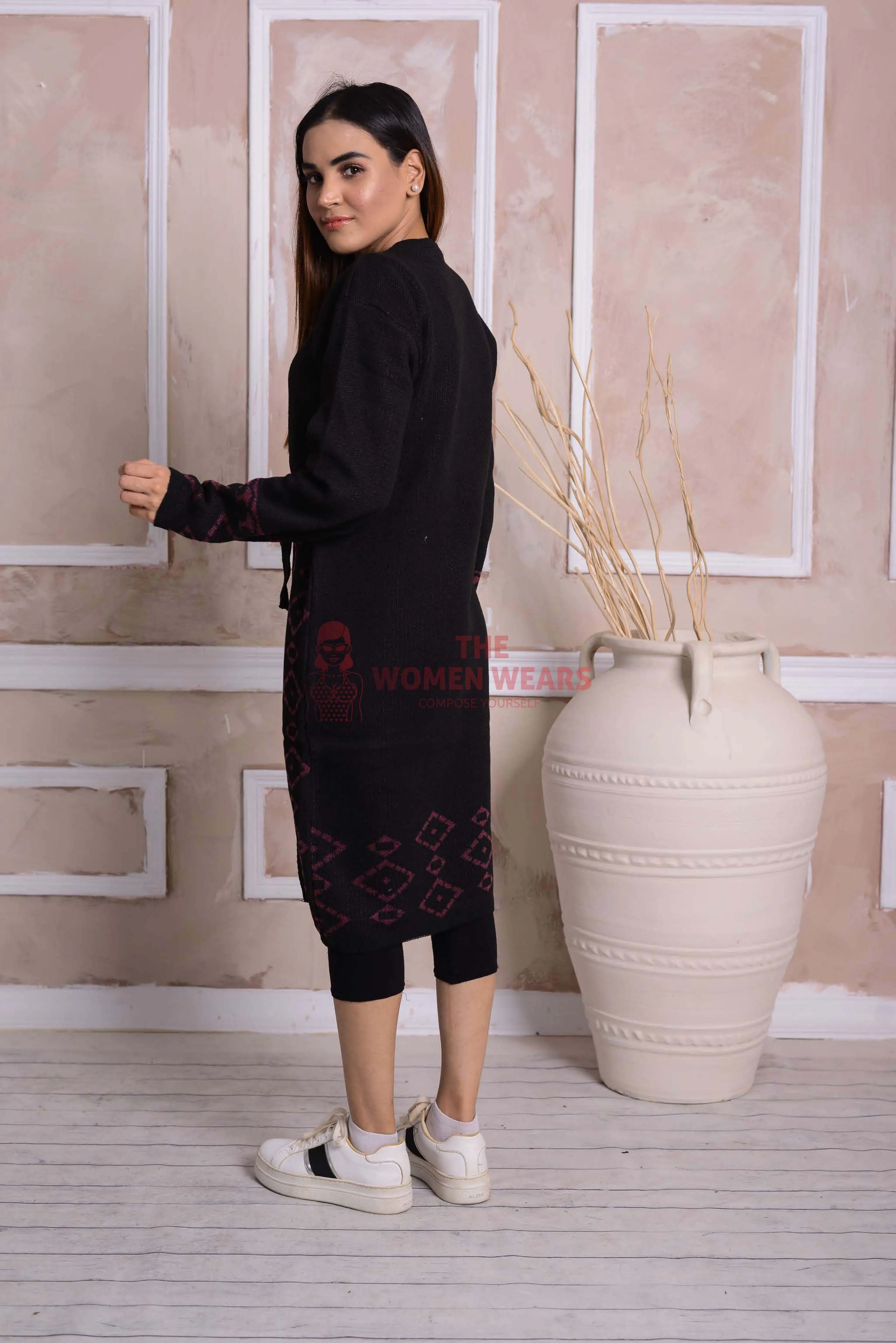 Imported Front Open Cinder Cozy Belted Cardigan Sweater - (CGN05)