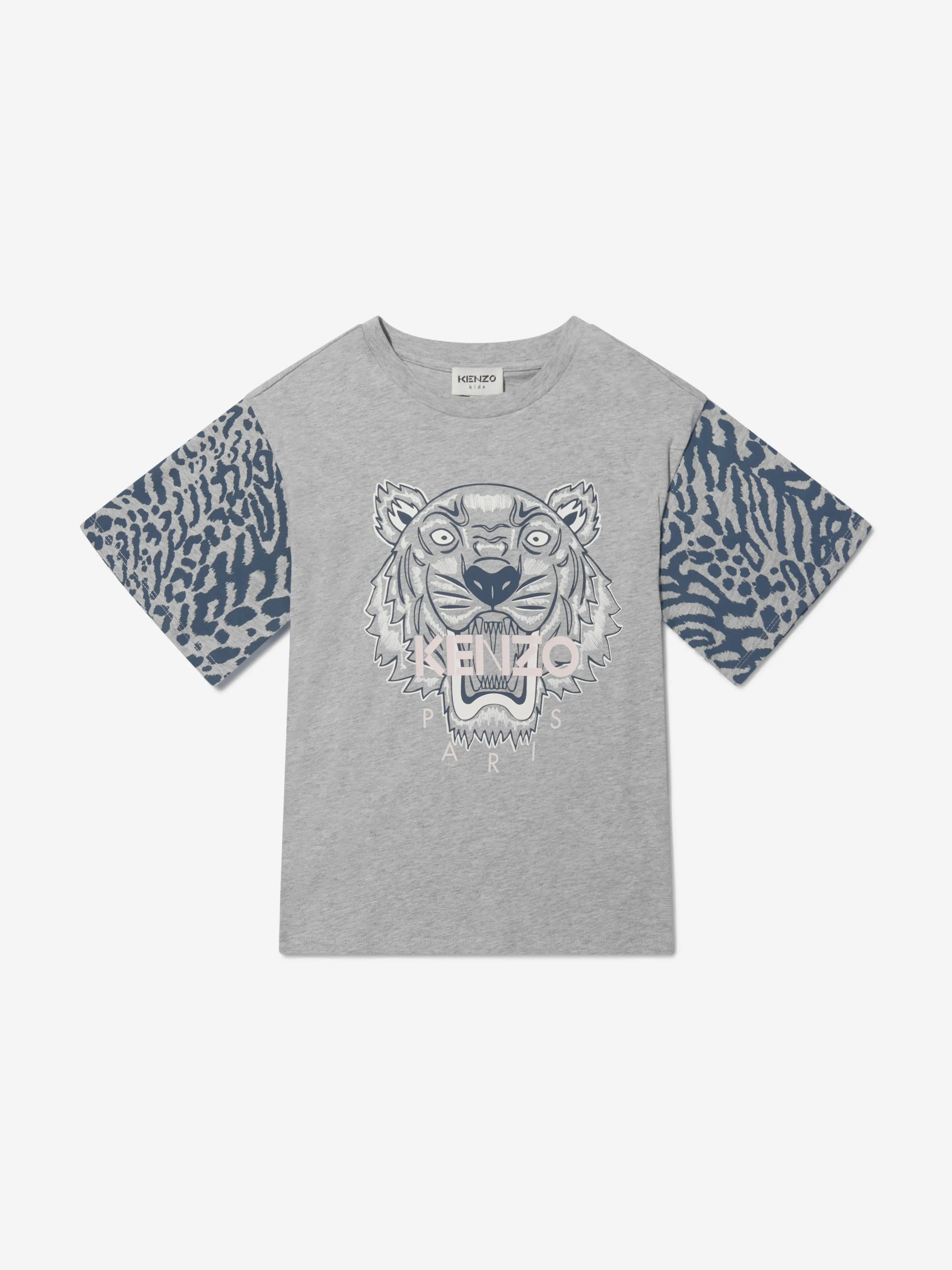 KENZO Girls Cotton Jersey Tiger T-Shirt