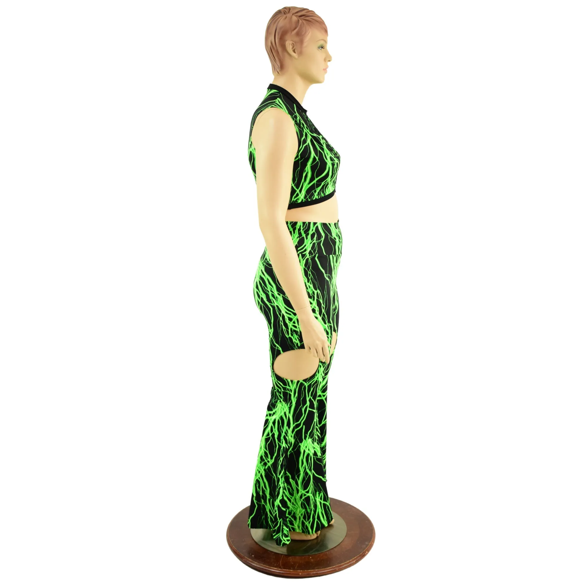 Keyhole Top and Garter Style Solar Flares Set