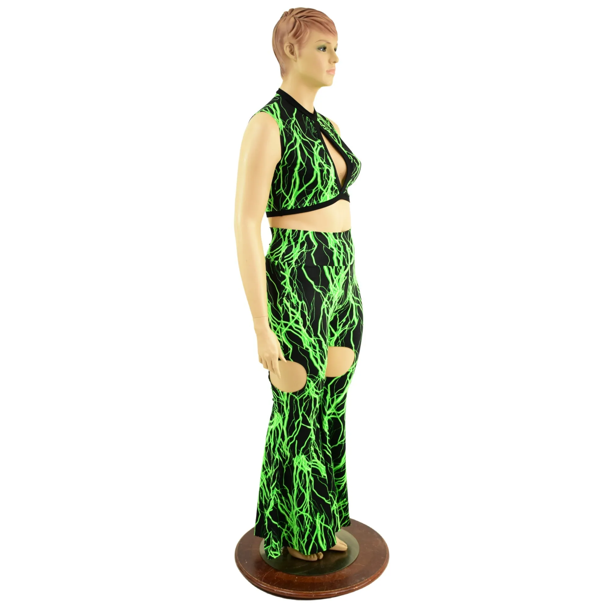 Keyhole Top and Garter Style Solar Flares Set