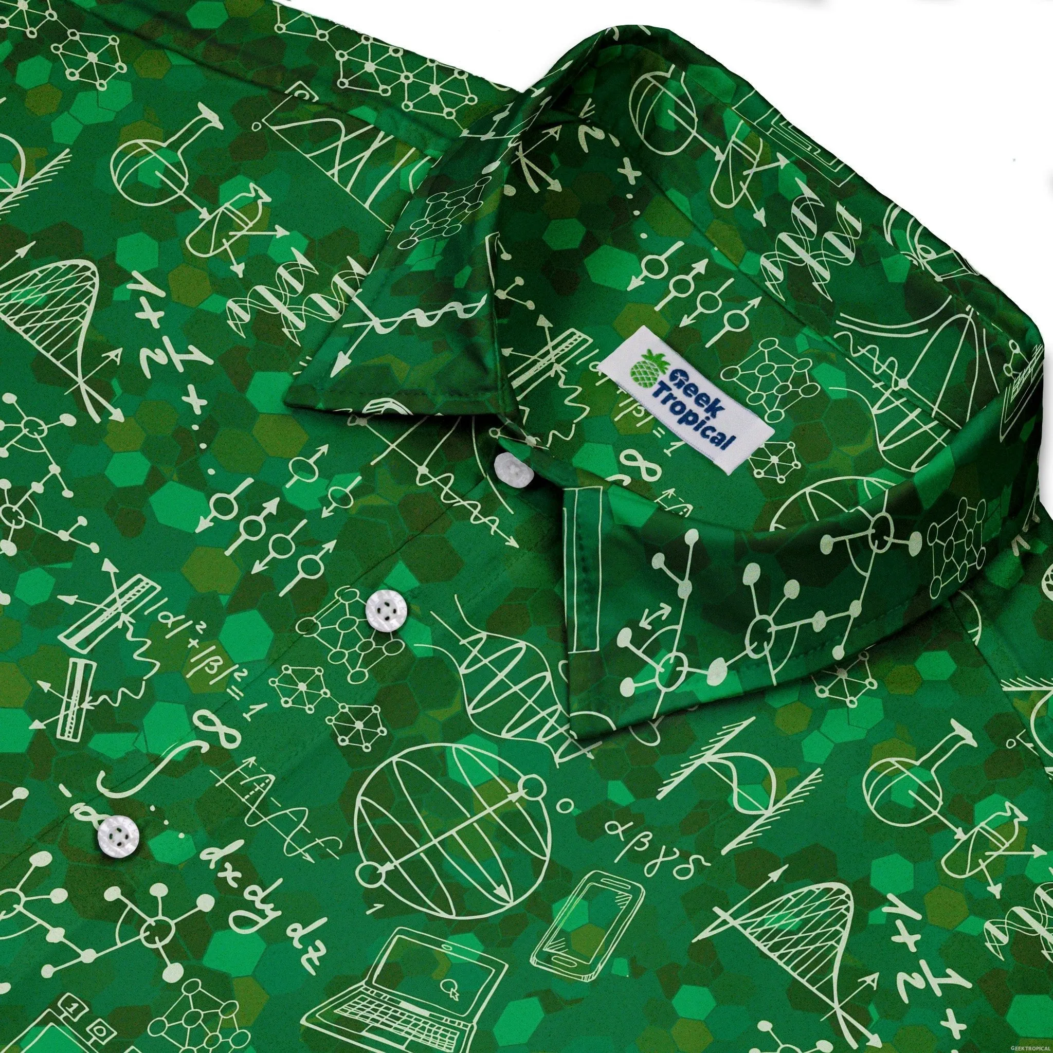 Mad Science Lab Green Button Up Shirt