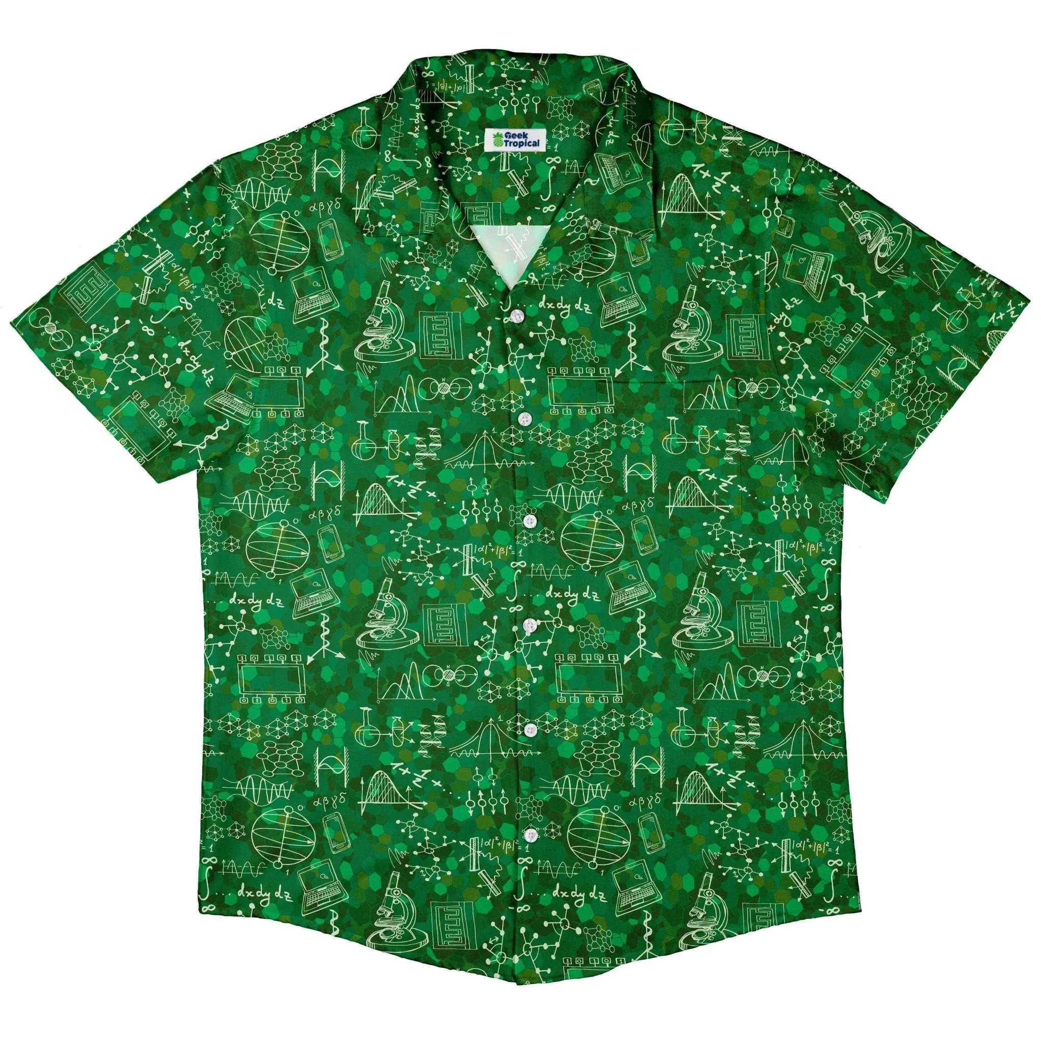 Mad Science Lab Green Button Up Shirt