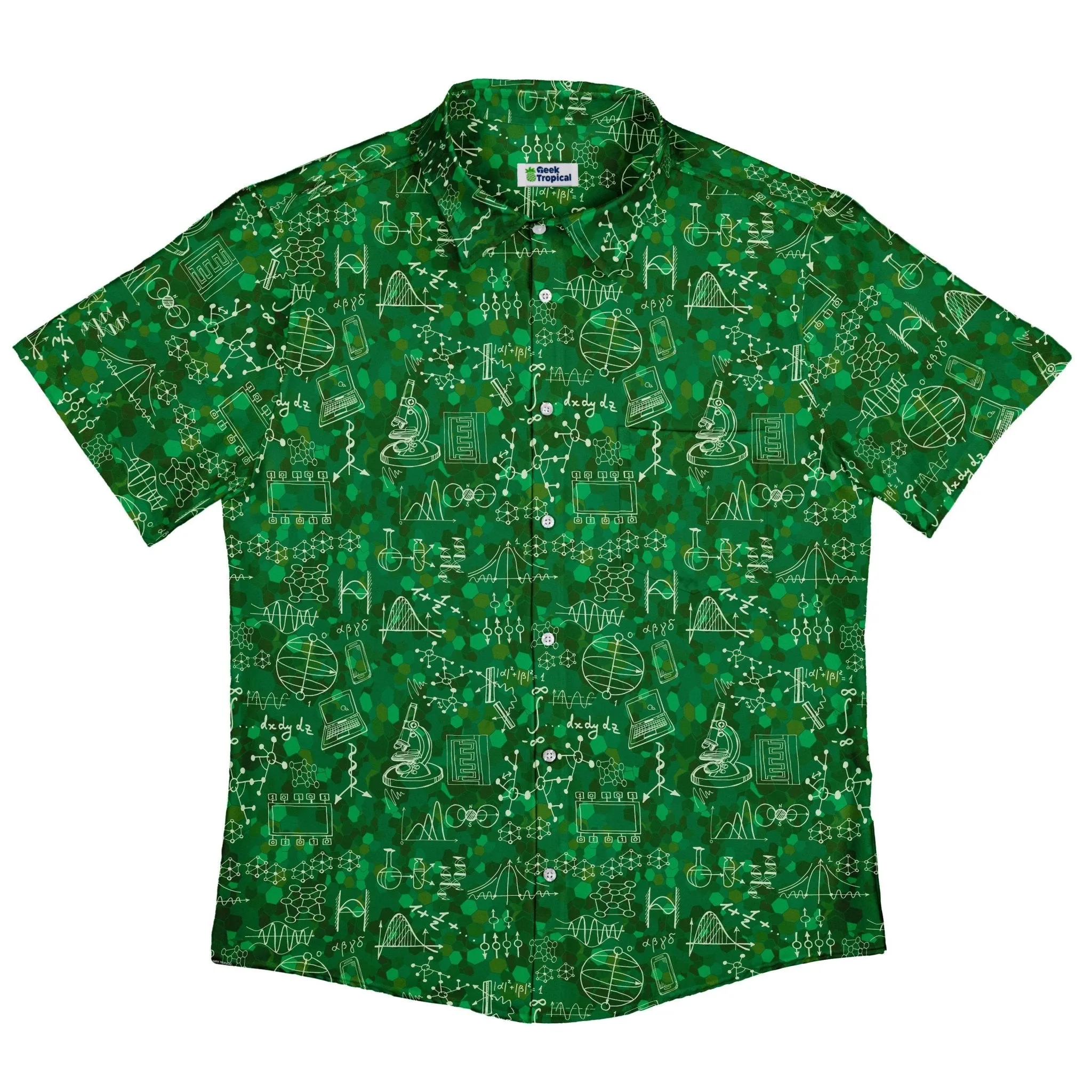 Mad Science Lab Green Button Up Shirt