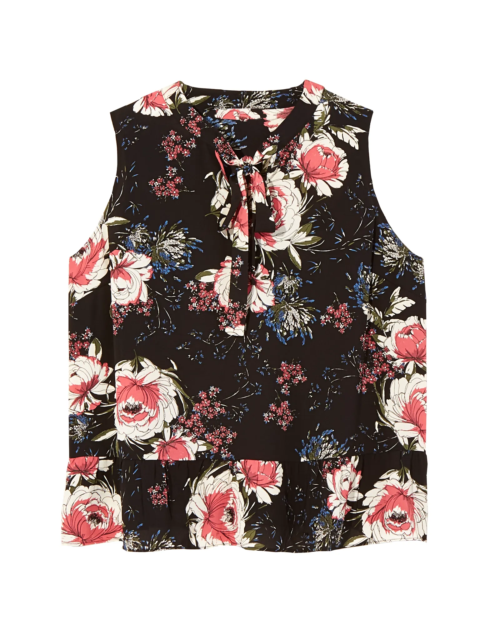May Sleeveless Blouse | Black / Pink