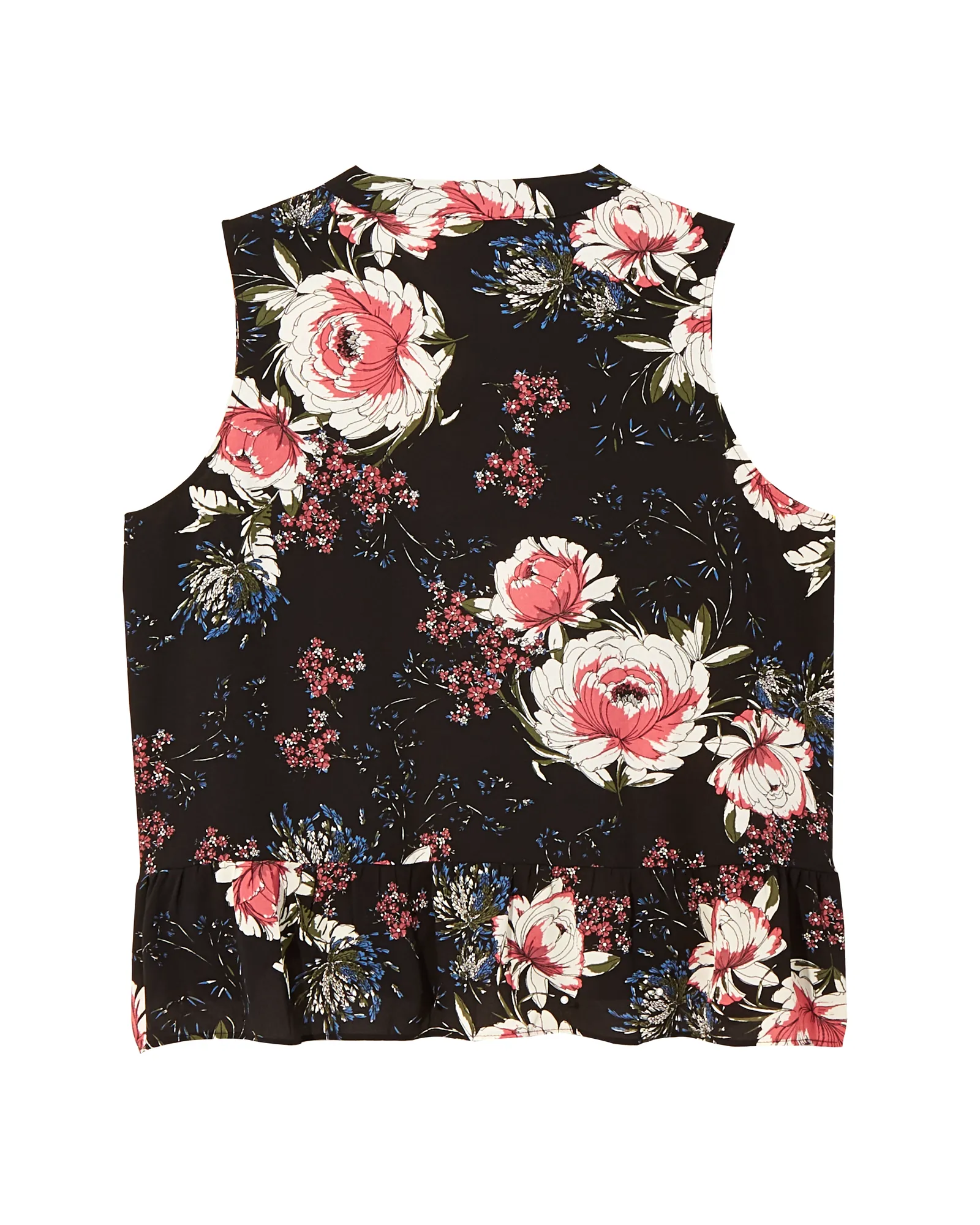 May Sleeveless Blouse | Black / Pink