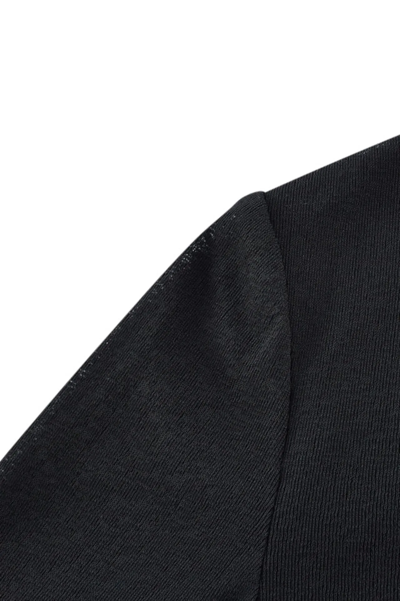 Mock Neck Jacquard Short Sleeve Tee