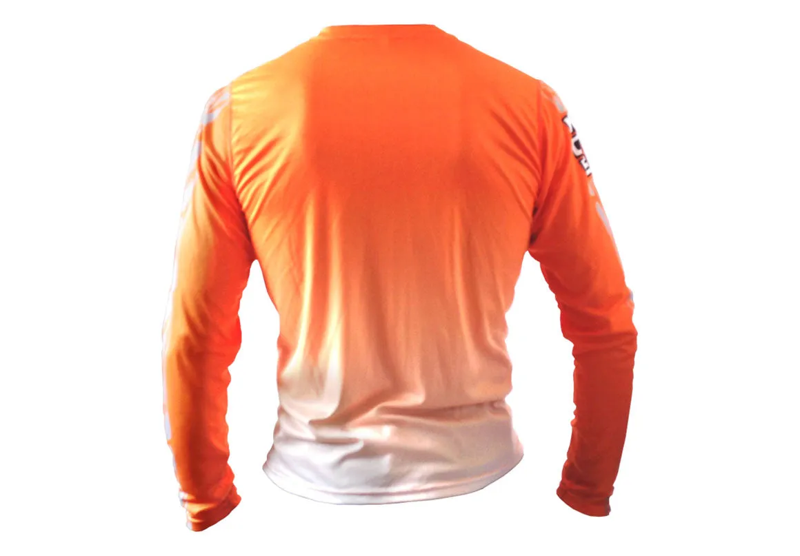 MOCKE Mens Orange Fly Dry Long Sleeve Paddling Shirt