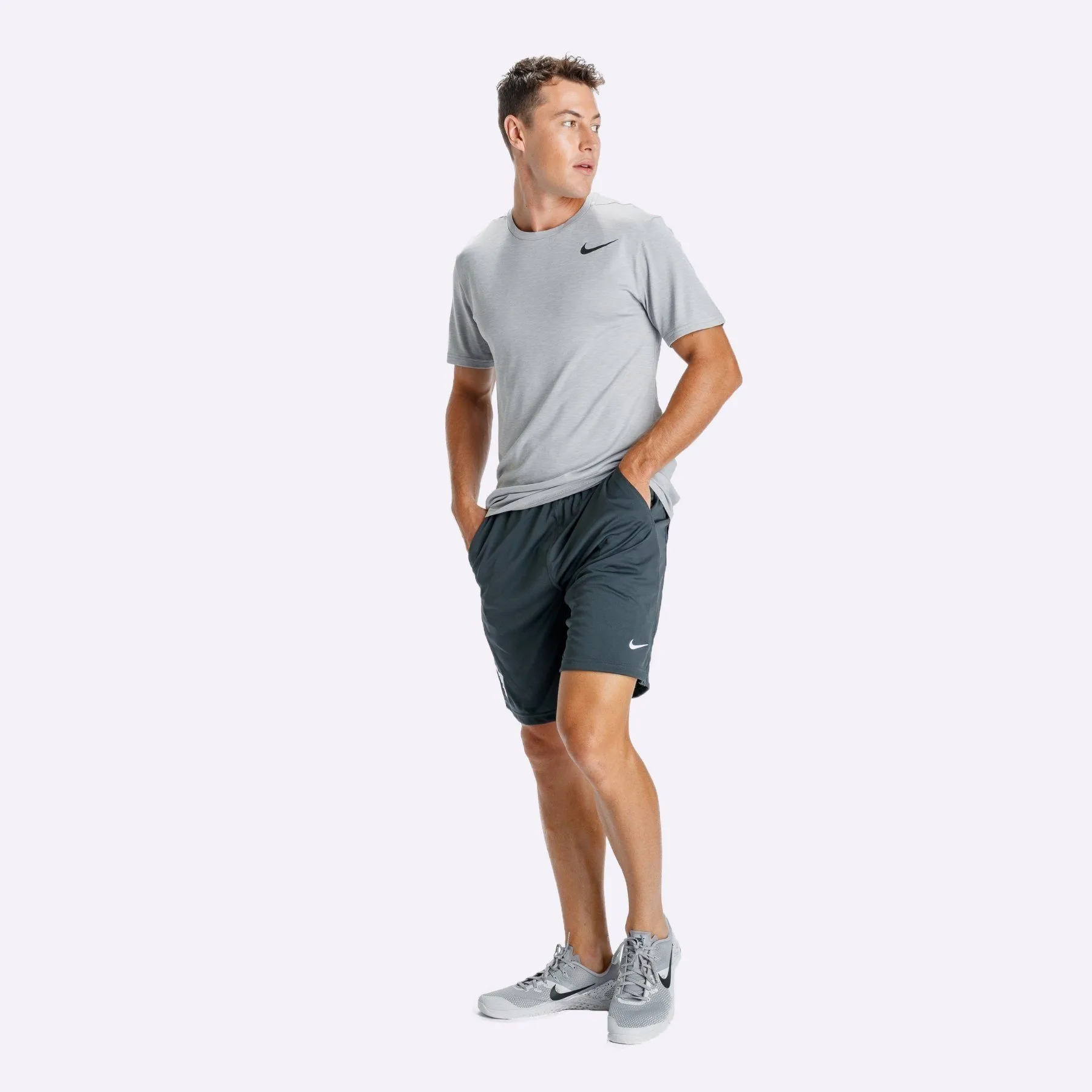 Nike Breathe - Men's Training Top - Vast Grey/Atmosphere Grey/Black