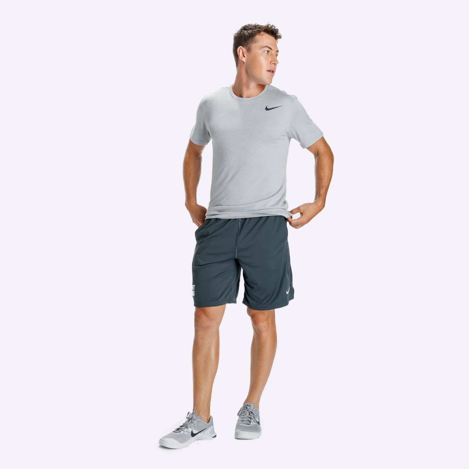 Nike Breathe - Men's Training Top - Vast Grey/Atmosphere Grey/Black