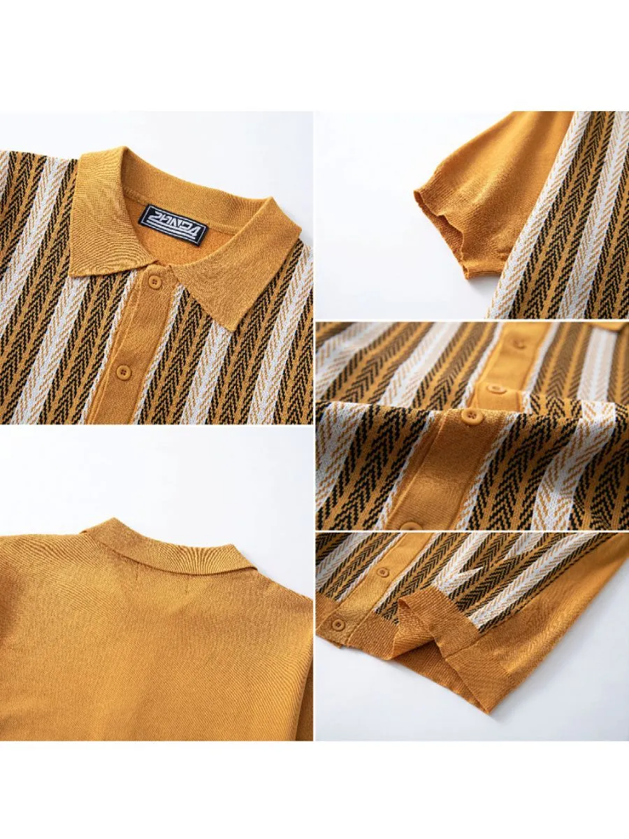 Open Knit Cuban Collar Shirt